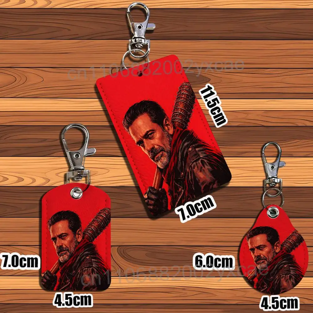 Negan Maggie Walking Dead Leather Keychain Badge Holder with Lanyard - ID/Access Card Holder, Key Ring Accessory, Gift Option view 5