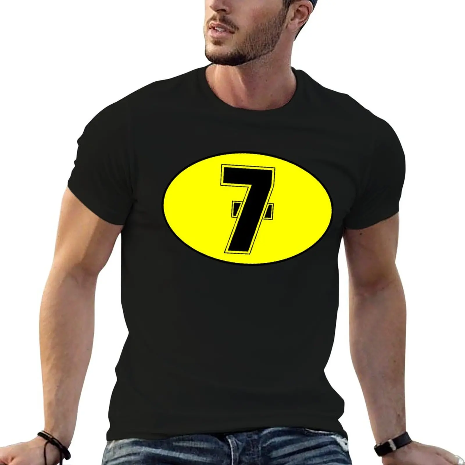 

men Seven Racing shirt personalised T-Shirt casual Mask t Sheene man shirts for t Number Shirt, 7 Barry
