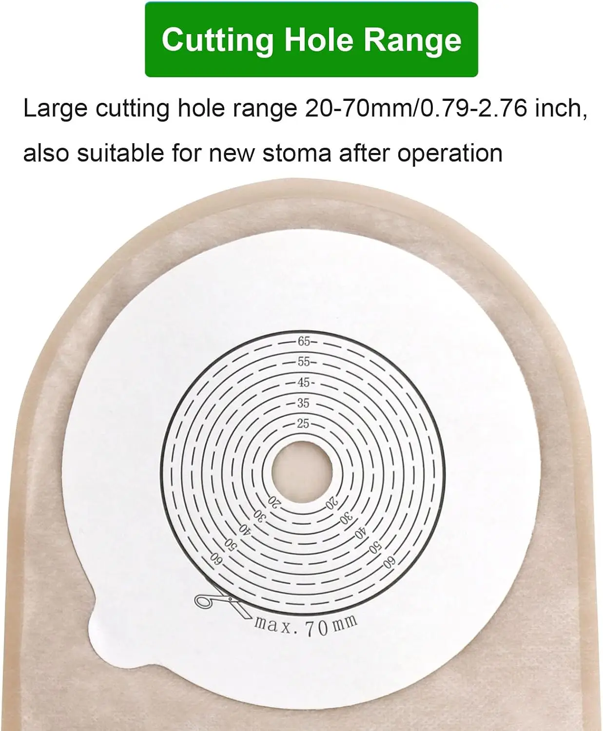 Высококачественные многоразовые дренажные мешки для стомы 70 мм, заводская продукция для надежного использования мешков для колостомии