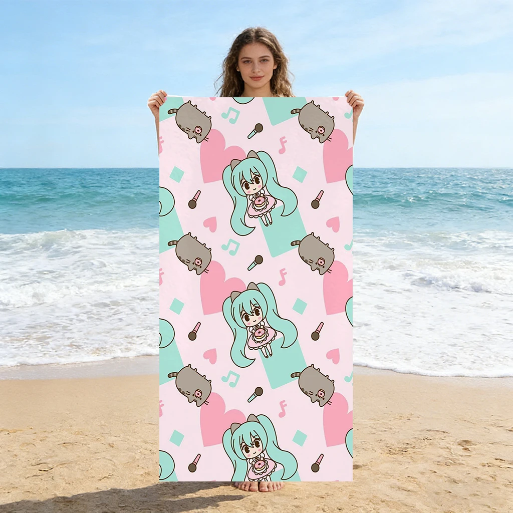 Cartoon Beach Towel Quick-drying Super Absorbent M-MikueS-ES Towel Suitable for Beach Vacation Pool Gym Summer Gift for Friends