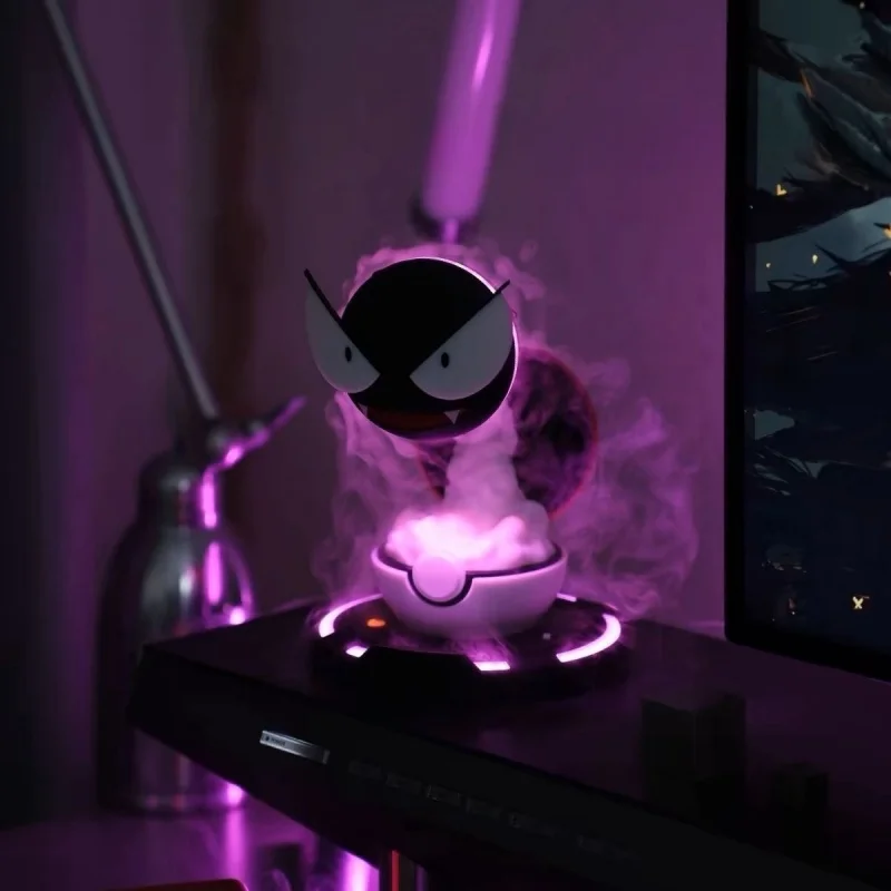 Pokemon Gastly Humidifier Anime Air Purifier Led Lamp Computer Table Decoration Anime Model Indoor Ambient Atomizer Customized