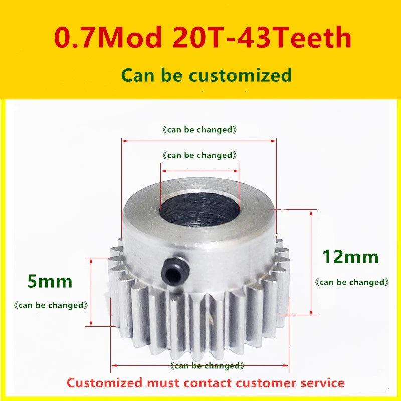 0.7 Mod 20T 21 22 23 24 25 26 27 28 29 30 31 32 33 35Teeth Metal Carbon Steel 4OCr national standard cylindrical spur gear rack