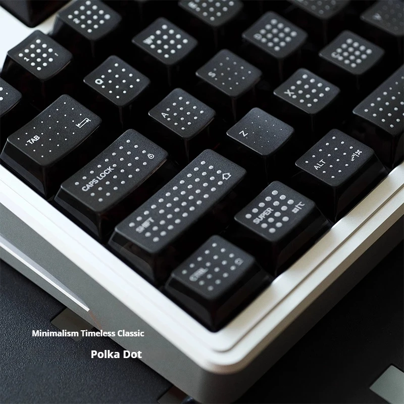 POLKADOT Theme Keycaps 142keys PC Cherry Original Factory Highly Customized Translucent Mechanical Keyboard Gamer Accessories
