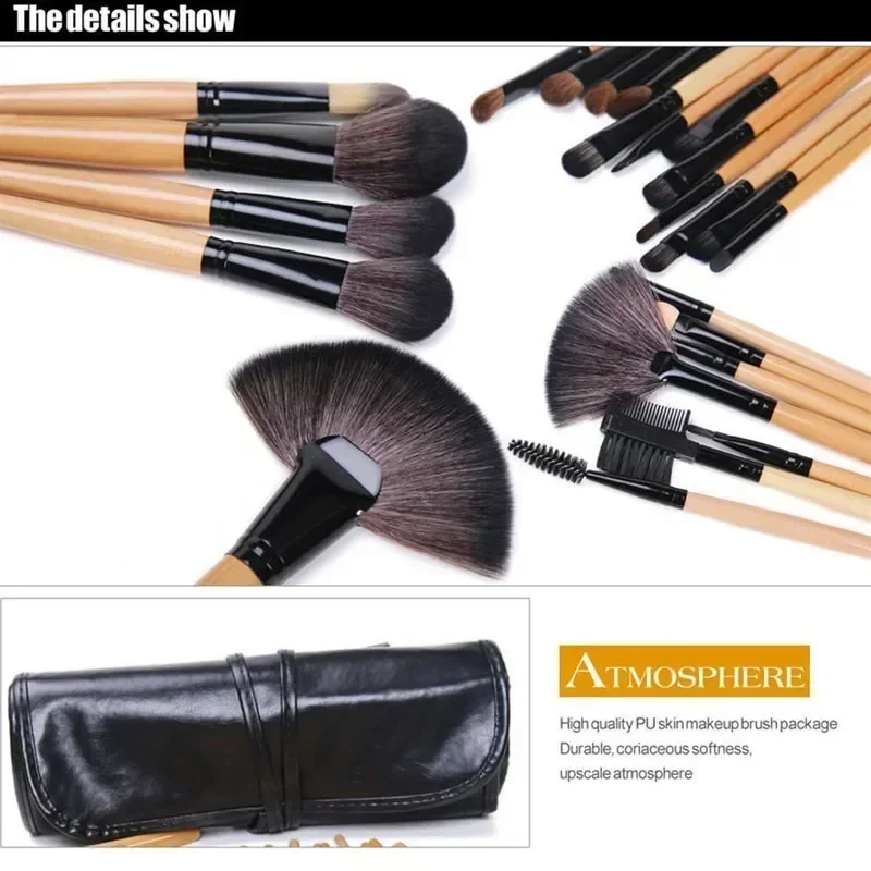 Gift Bag Of  24 pcs Makeup Brush Sets Professional Cosmetics Brushes Eyebrow Powder Foundation Shadows Pinceaux Make Up Tools view 5