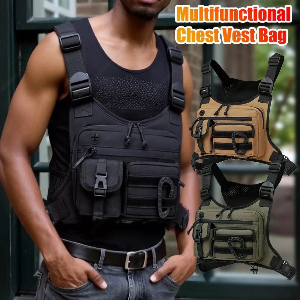 

Рыболовный жилет, мужская сумка для универсальных инструментов, нагрудные сумки, поясная сумка, рюкзак для альпинизма, кемпинга, пешего туризма, охоты, передняя сумка для снаряжения