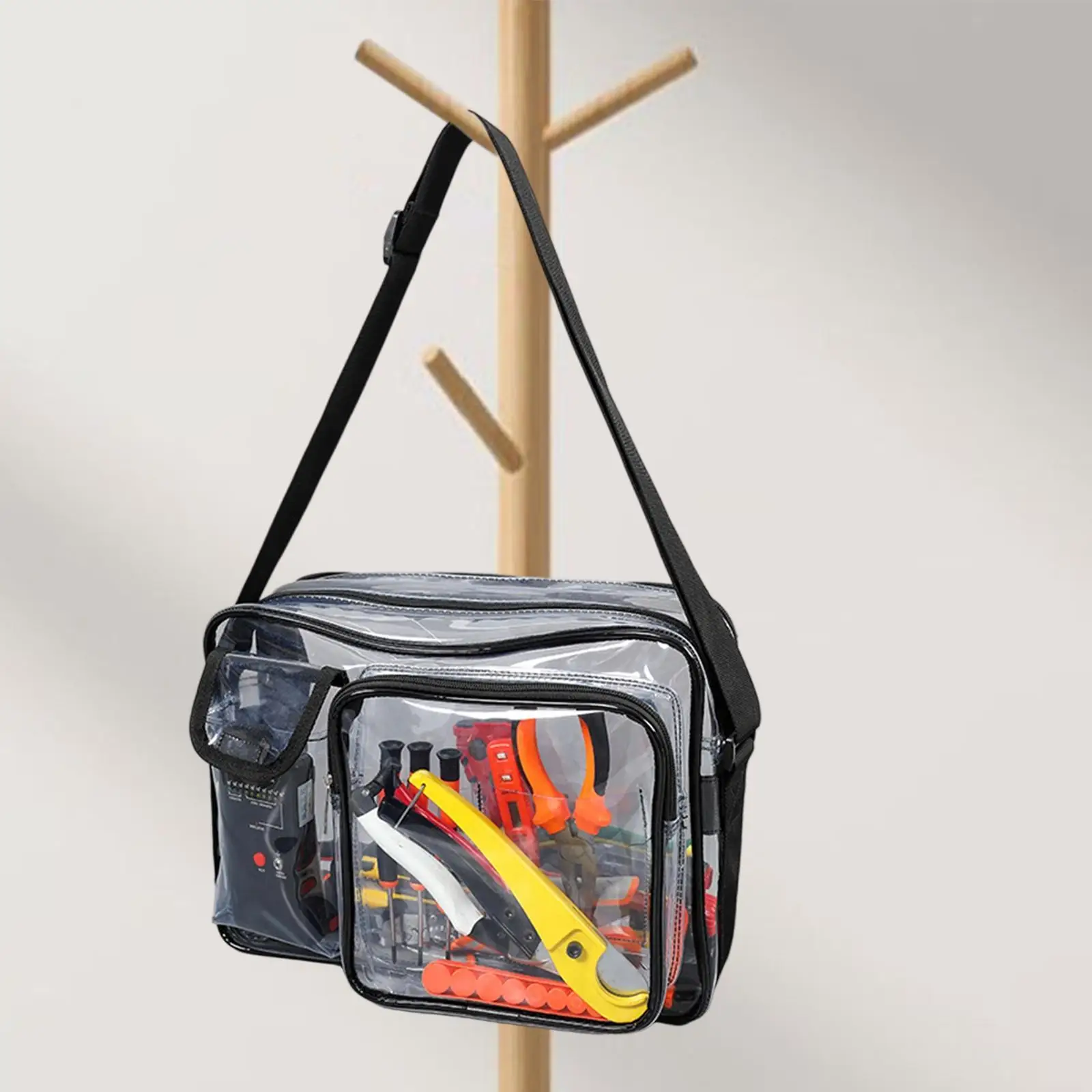 Borsa per ingegnere Borsa per attrezzi trasparente Antipolvere Semplice, Custodia per attrezzi trasparente per camere bianche, con spallacci per viaggi in campeggio in garage