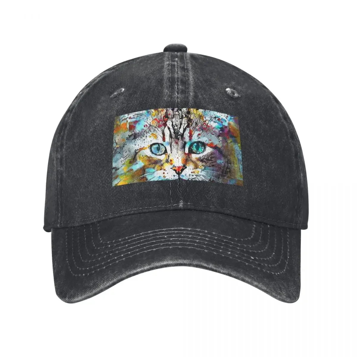 

Abstractions of abstract abstraction of cat Baseball Cap Sunscreen Vintage Kids Hat Elegant Women's Hats Men's