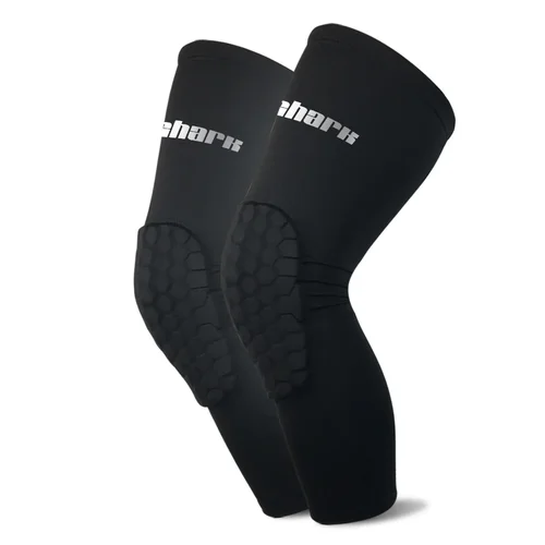 Imagen 2 del producto 1/2 Uds Queshark panal baloncesto rodilleras fútbol rodillera larga soporte compresión gimnasio calentadores de piernas rodilleras deportivas