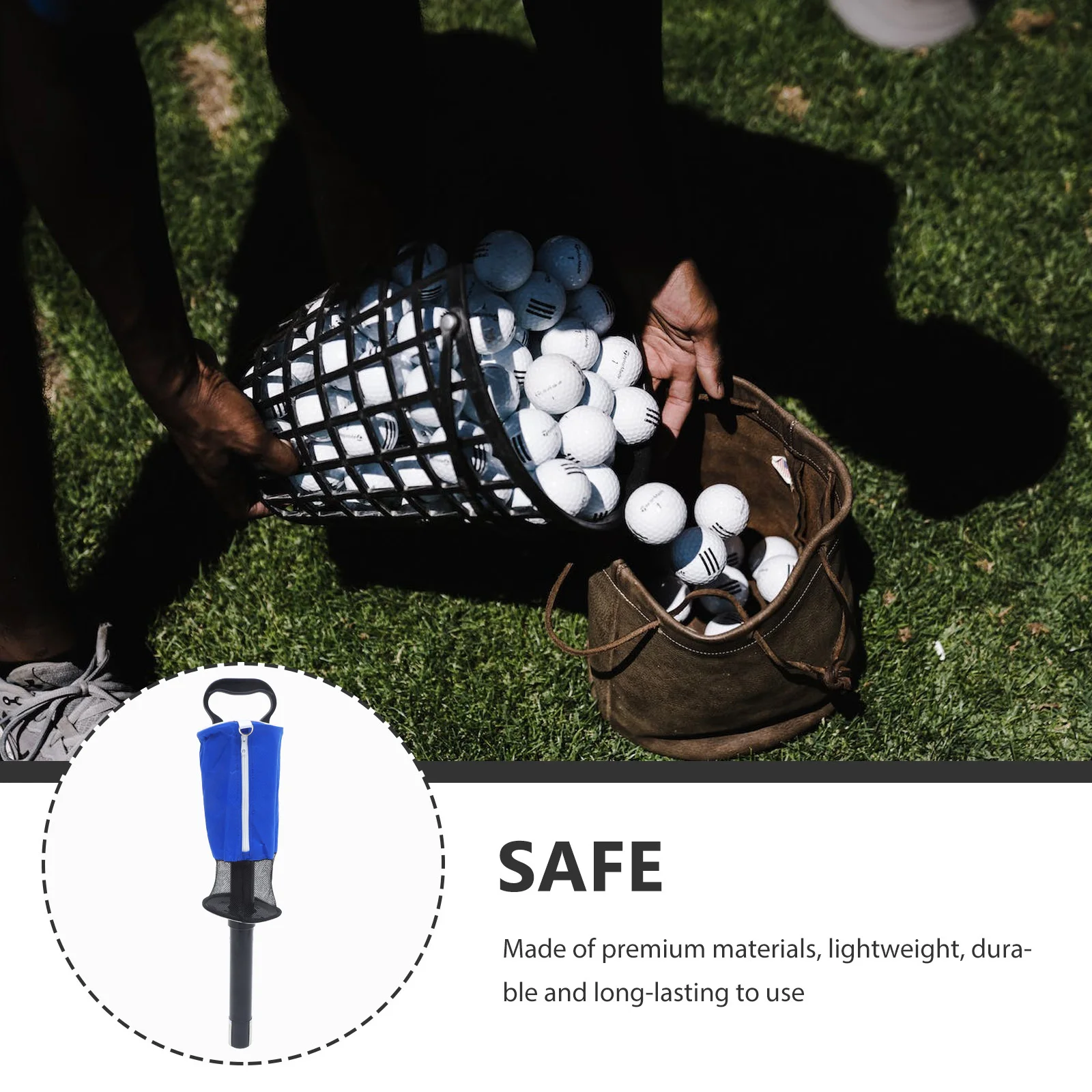 

Ball Picker Collector Lightweight Durable Portable Golf Tool Easy Collection Without Bending Golf Accessories Training Aid