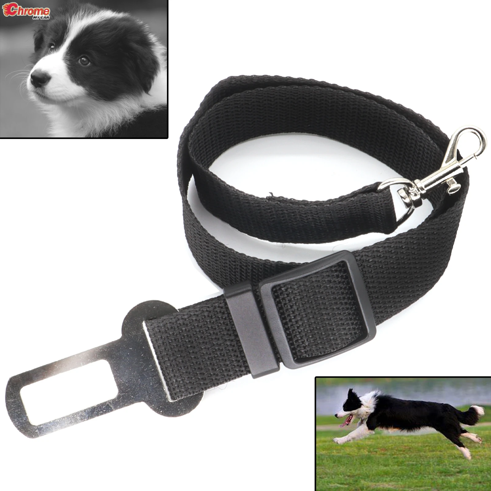 Car Pet Dog Adjustable Length Senior Nylon Fiber Fabric Convenient Fashion Adjust Seat Belt Safe Seatbelt Harness Lead Clip