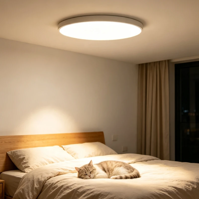 LED triple-proof lights, ultra-thin ceiling lights, modern minimalist bedroom lights, round eye-protection ceiling
