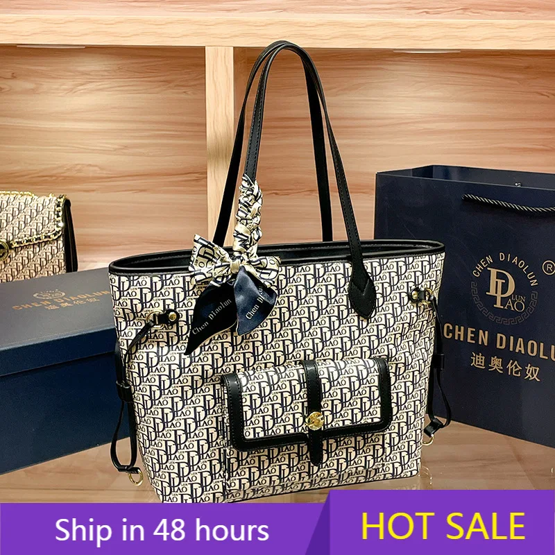 

Shoulder Bags And Purse Sets For Women 2024 New Luxury Tote Leather Designer Large Shopper Shopping Fashion Plaid Handbags