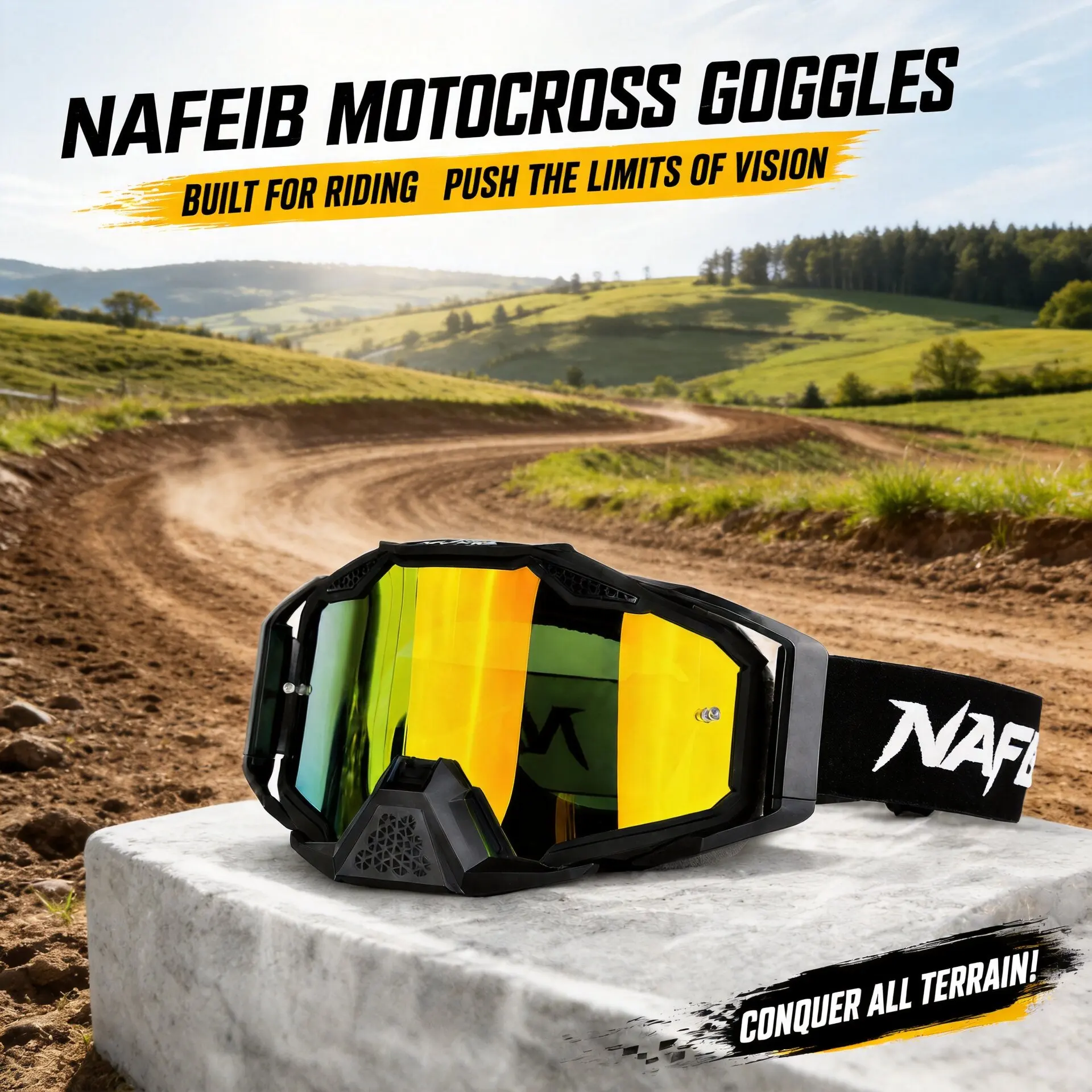 High Quality Windproof Sandproof Motocross Goggles HD Lenses UV400 Protection Motorcycle Cycling Glasses for MTB MX
