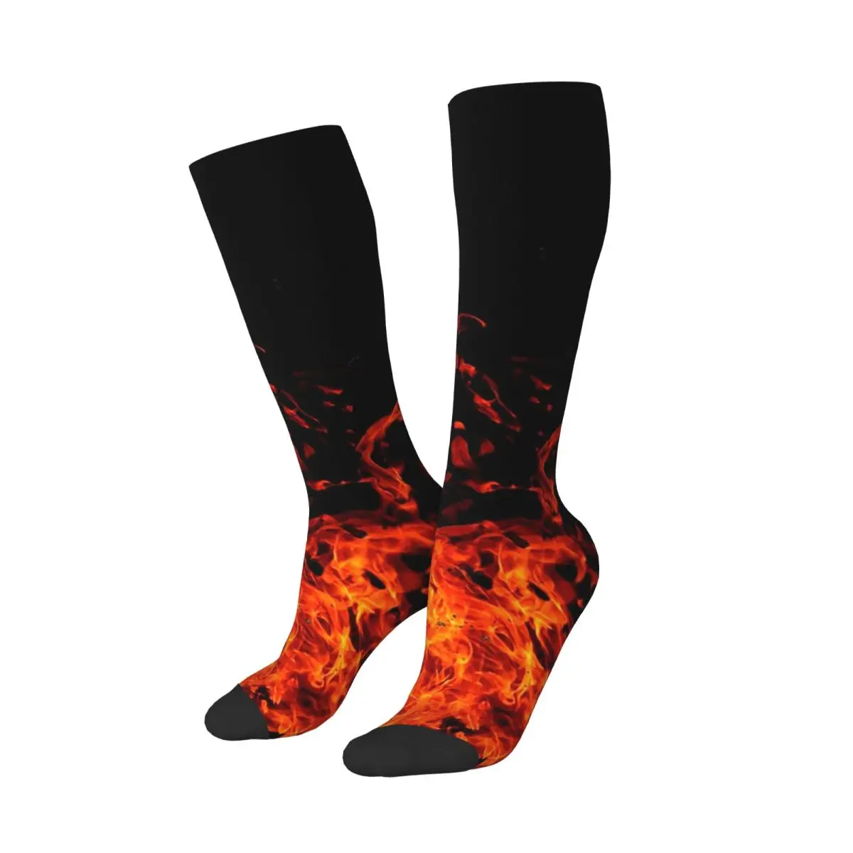 Flame Patterns Of Fury Socks Harajuku Stockings All Season Long Socks Accessories for Unisex Christmas Gifts