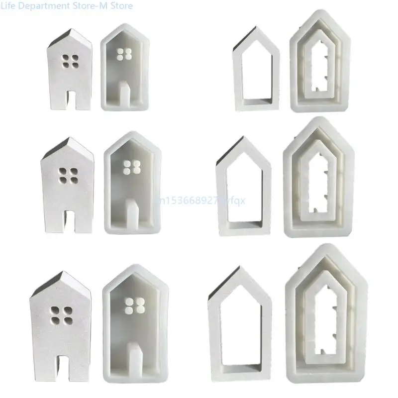 House Mould DIY Resin Cements Clay Gypsum Casting Mould Table Home Decorations Silicone Mould for Enthusiasts