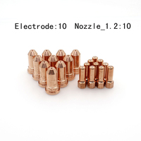 IPT-100 PT100 Plasma 52556 Electrode 51246 Nozzle Tip 1.2mm For Cutter Torch 10pcs Plasma Torch Electrodes Plasma Torch Kit