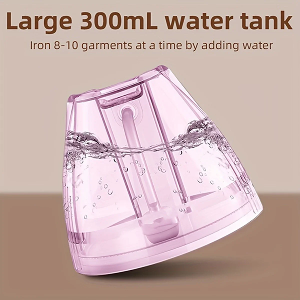 ポータブル衣類スチーマー、布製スチーマー、ホームおよびタッチスクリーン、7ホール、20秒高速-熱、1500w、280ml