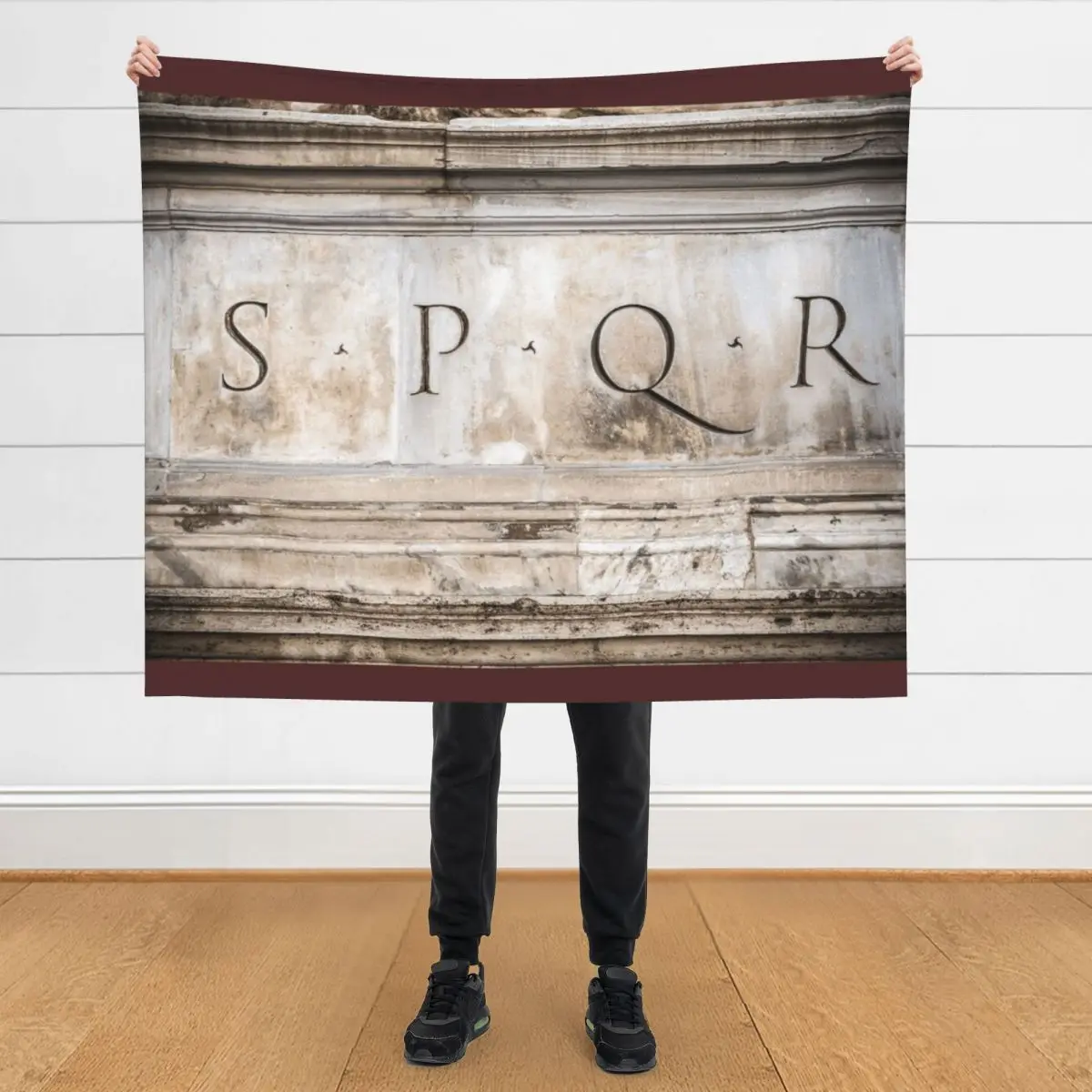 

SPQR engraved on stone in Rome, Italy Throw Blanket Luxury Brand Sofa Throw Thermal Blankets
