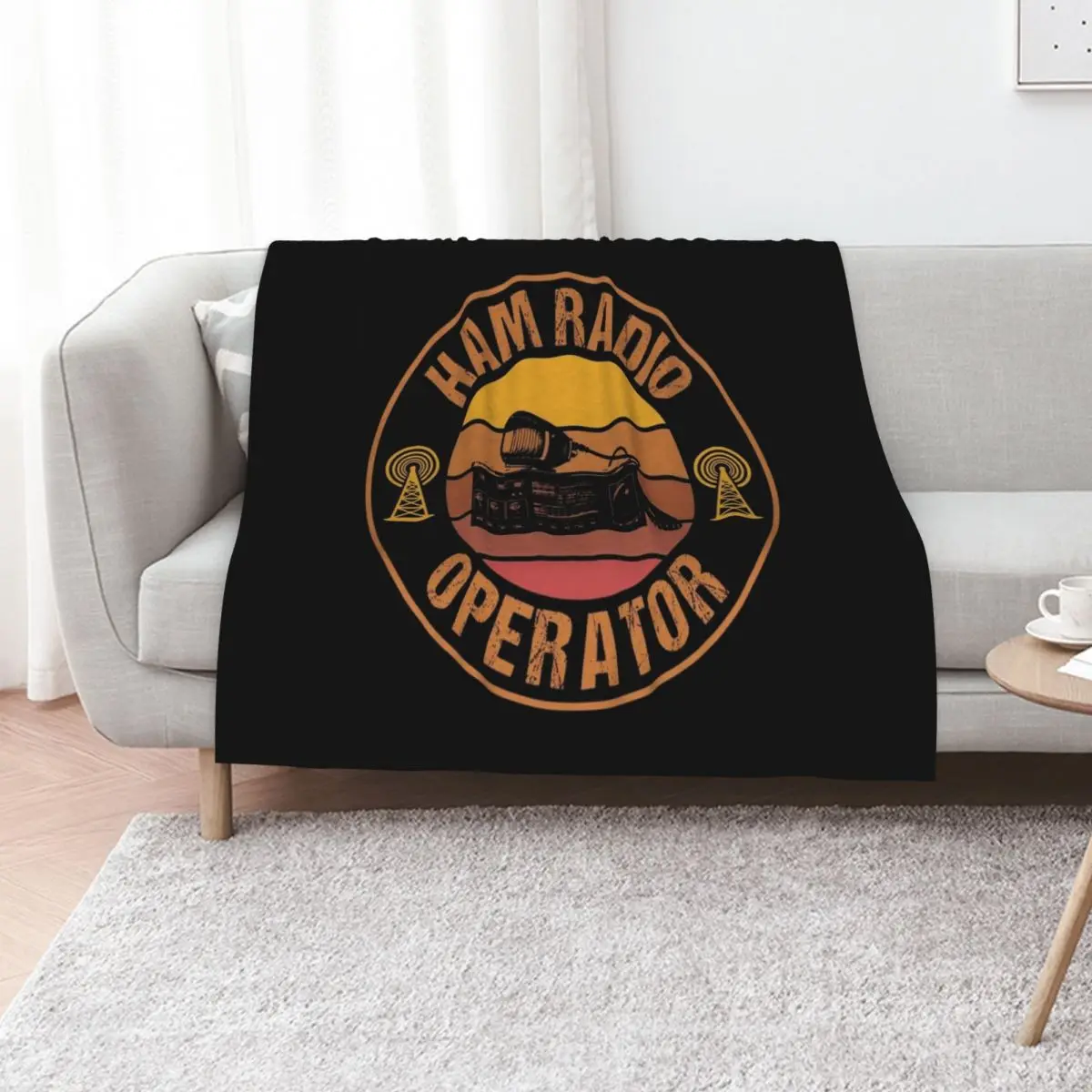 Vintage Ham Radio Operator Throw Blanket Giant Sofa Sofa Blankets Sofas Of Decoration Beach Quilt Thermal Blankets