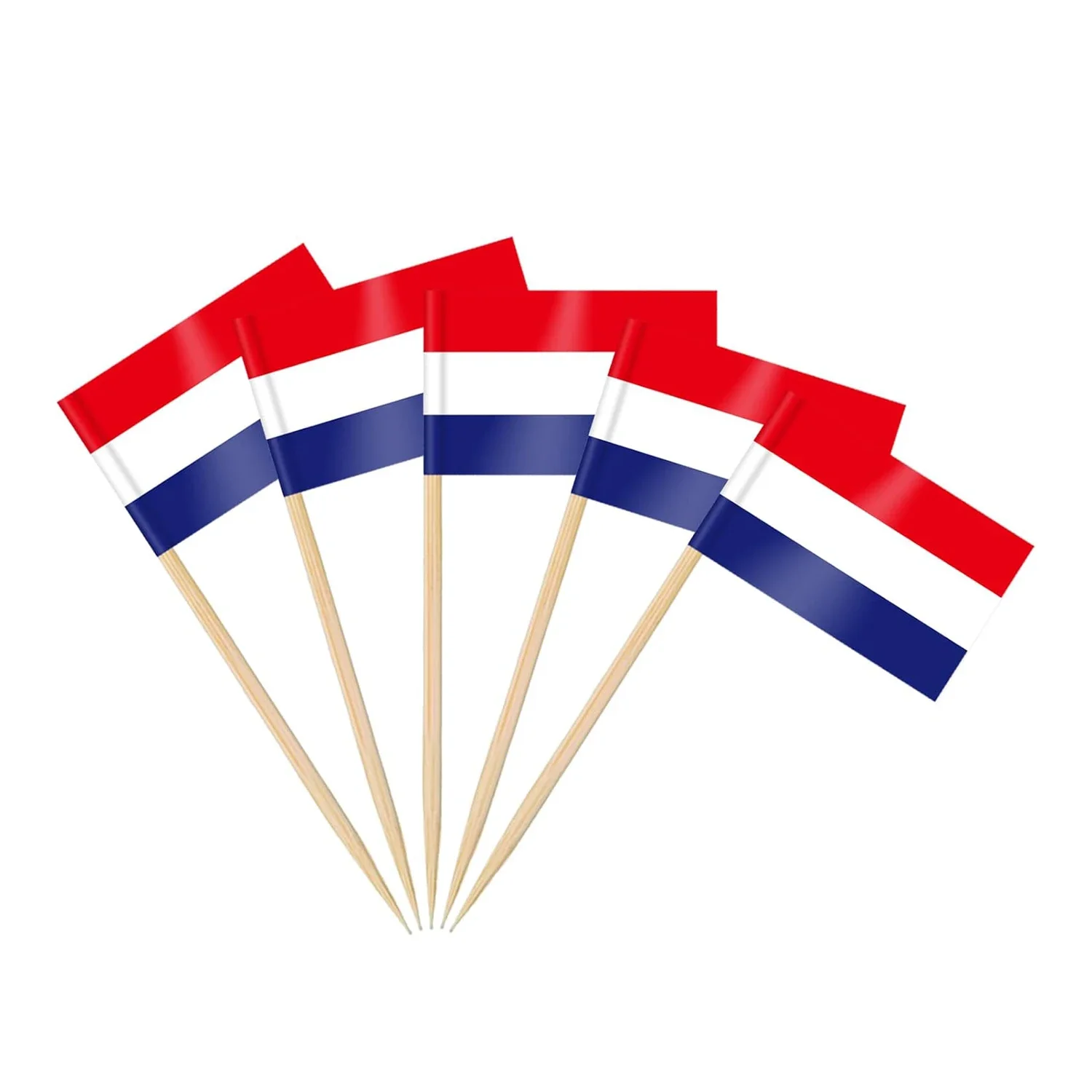 Netherlands Netherlandish Toothpick Flag Holland National Mini Cocktail Fruit Cupcakes Toppers Food Stick Flags 100 pcs