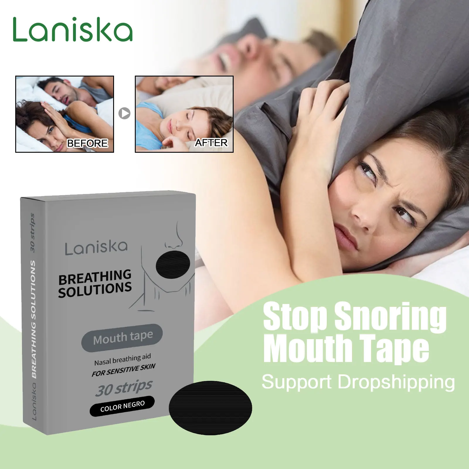 

Anti Snoring Mouth Tape For Sleeping Keep Mouth Close Prevent Dry Throat Pain Stop Snoring Stickers Promote Deep Sleep Aid Patch