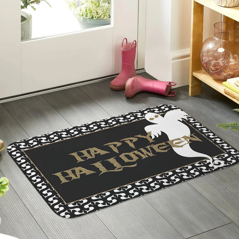 Happy Halloween Main Door Entry Mat Living Room Bedroom Rug Bathroom Carpet Slip-resistant Home Decor Items Custom Doormat