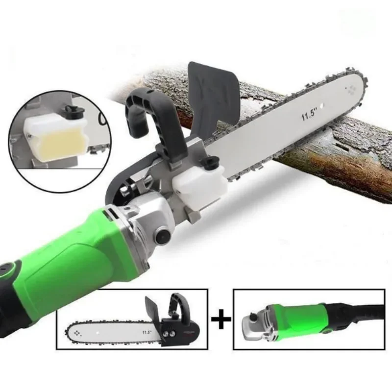 Angle Grinder Converted Electric Chainsaw Kit Small Multifunction Handheld Cutting Woodworking Logging Saw Domestic Felling Saws