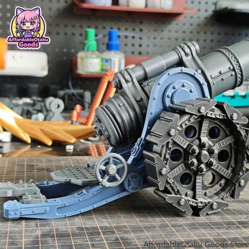 Ultramarines Inspired Sci-Fi Artillery Howitzer 3D Printed Assembly Kit – Posable Barrel Open Rear Tabletop Miniature Gift