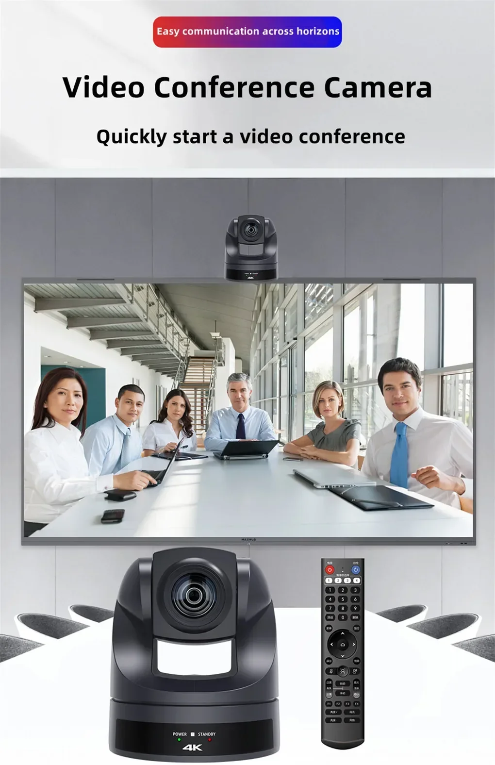 Conference PTZ Video 4K/1080P AI Tracking 30/60fps USB3.0 HDMI LAN POE/USB 20/10X For Educate Live Business Meet Medicine