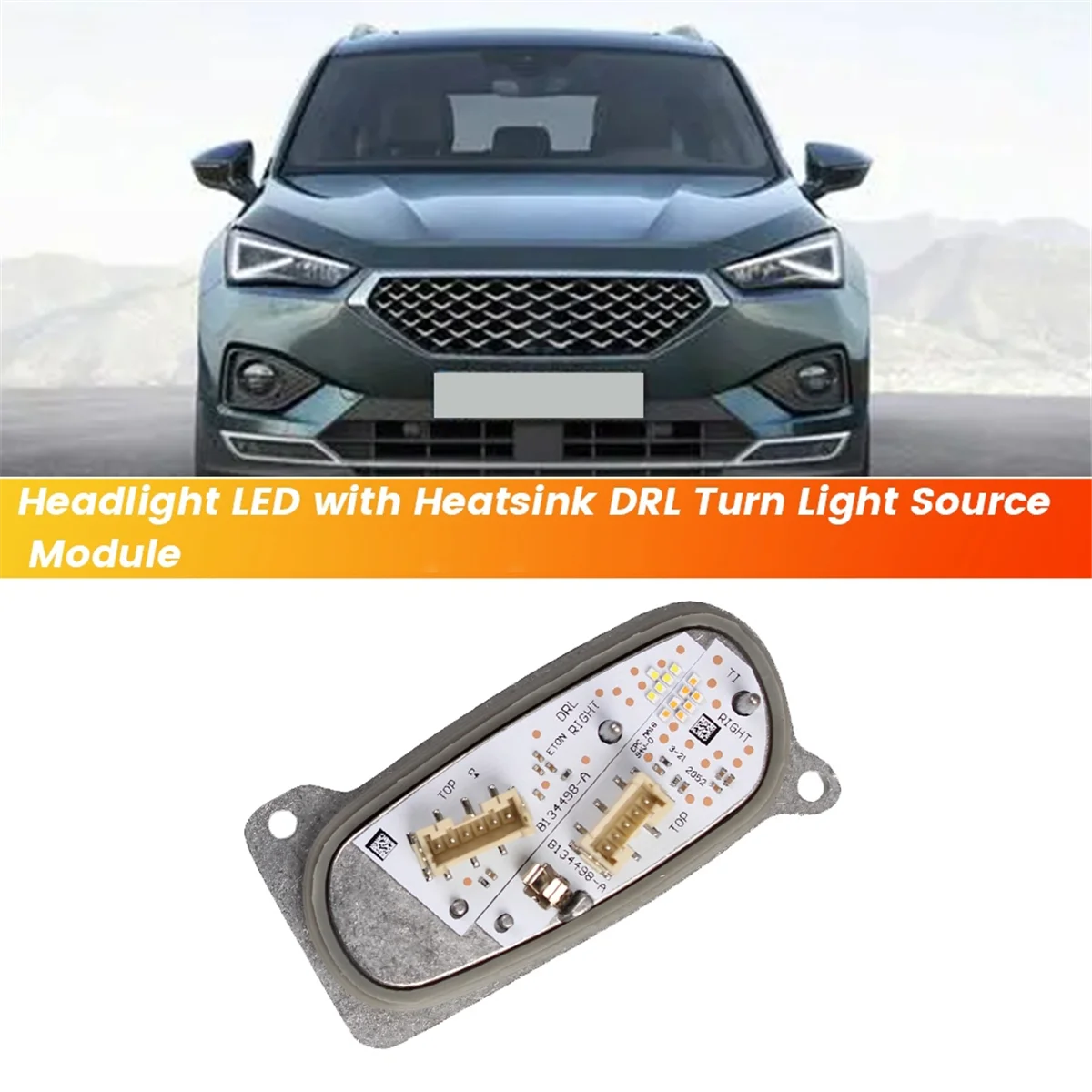 

Модуль автомобильных фар, светодиодный с радиатором для Seat Leon Tarraco 2019-2024, модуль источника света поворота DRL 5FJ 941476 Правый — L48A