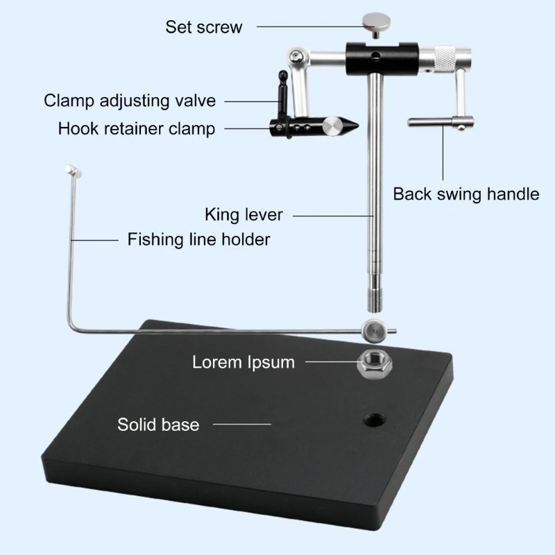 YY Fishing Line Holder for Fishing Tying Tool Fishing Line Stand Rotary Fly Tying Vise Accessory Fly Tying Tool Spare Part