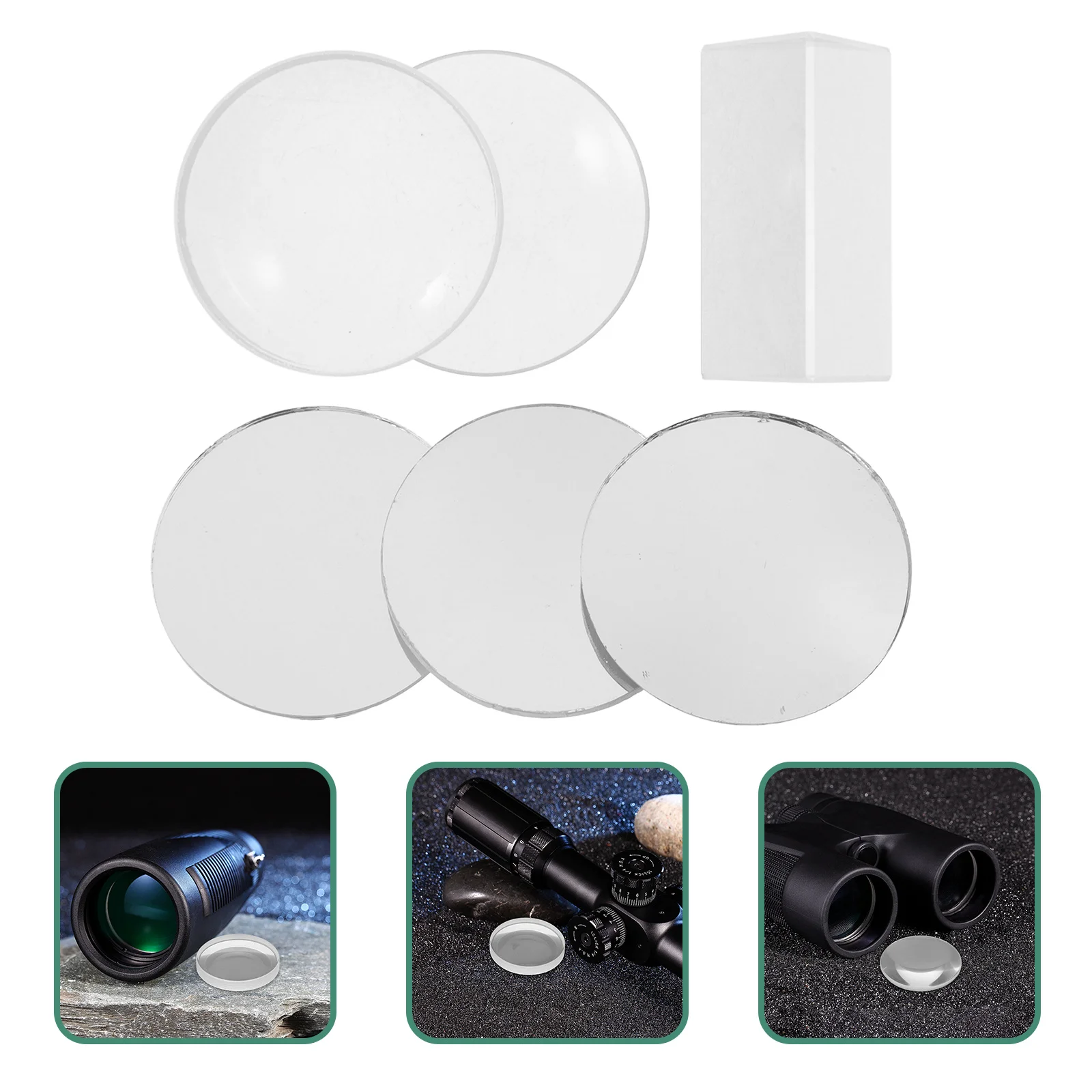 

1Set Physics Optical Lens Experiment Set Convex Concave Lenses Optical Kit for Scientific Nature Bird Watching