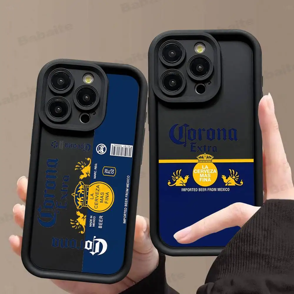 Casing Handphone Silikon Fashion C-Corona Extra Beer Untuk IPhone 17 Air 17 16 15 14 13 12 11 Plus Pro Max Anti Benturan