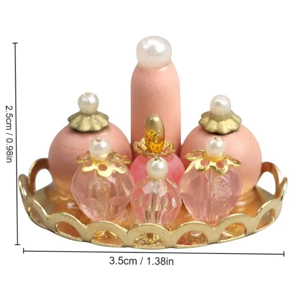 1:12 Dollhouse Miniatuur Roze Parfum Lade Model Poppenhuis Slaapkamer Bad Decor Pop Accessoires