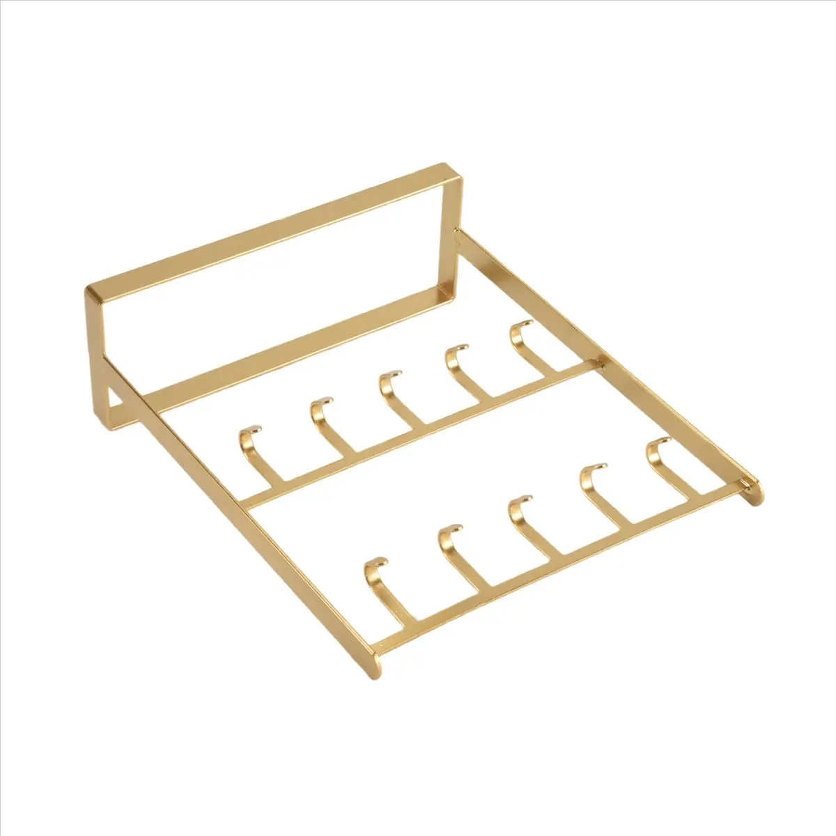 Tabletop Iron Jewelry Jewelry Earring Hanger Necklace Ring Earring Earring Shelf Display Shelf Porch Key Rack Gold-FABY view 5