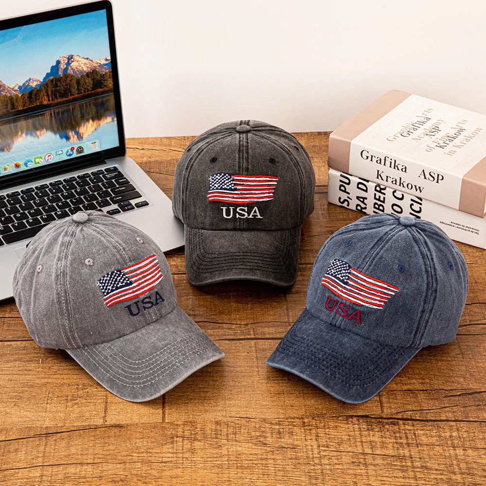 USA American Flag Embroidered - Dad Hat Cotton review and price