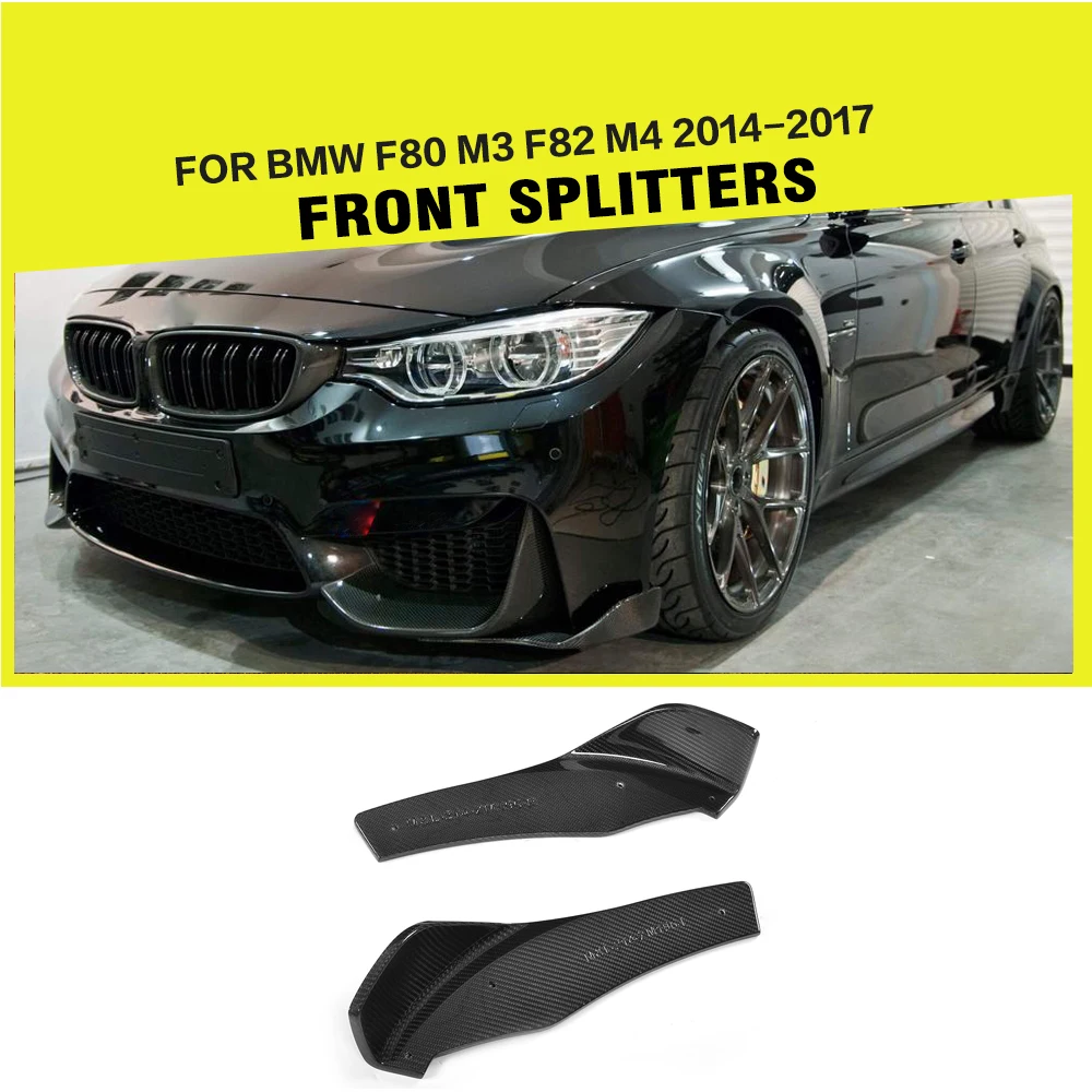 Carbon Fiber Front Bumper Lip Side Skirts Splitters Flaps Cupwings for BMW F80 M3 F82 F83 M4 Coupe Convertible 2014 - 2018