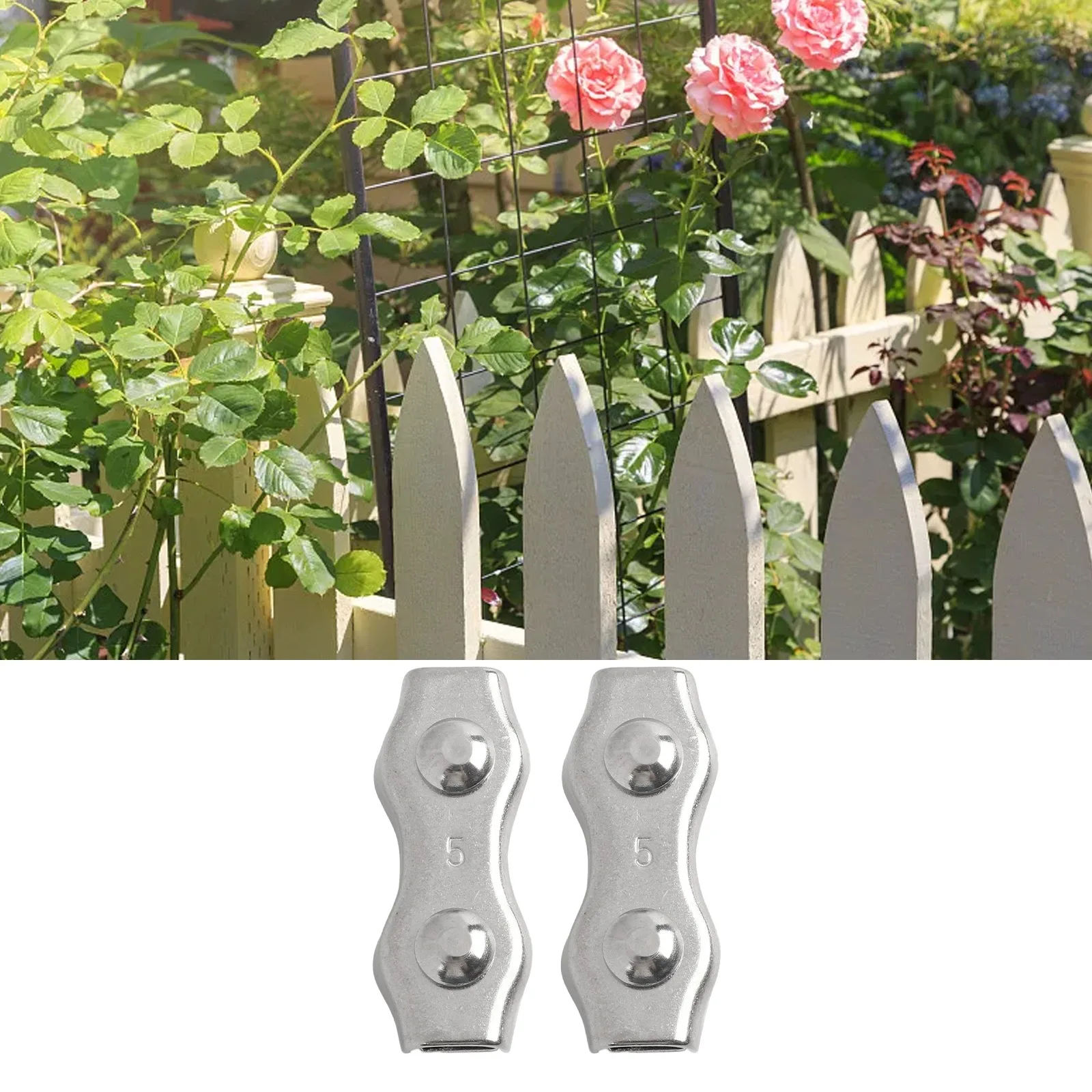Construction with M5 Rope Connectors 12 pcs in Weather Resistant Galvanized Steel Tailored for Electric Fencing Needs