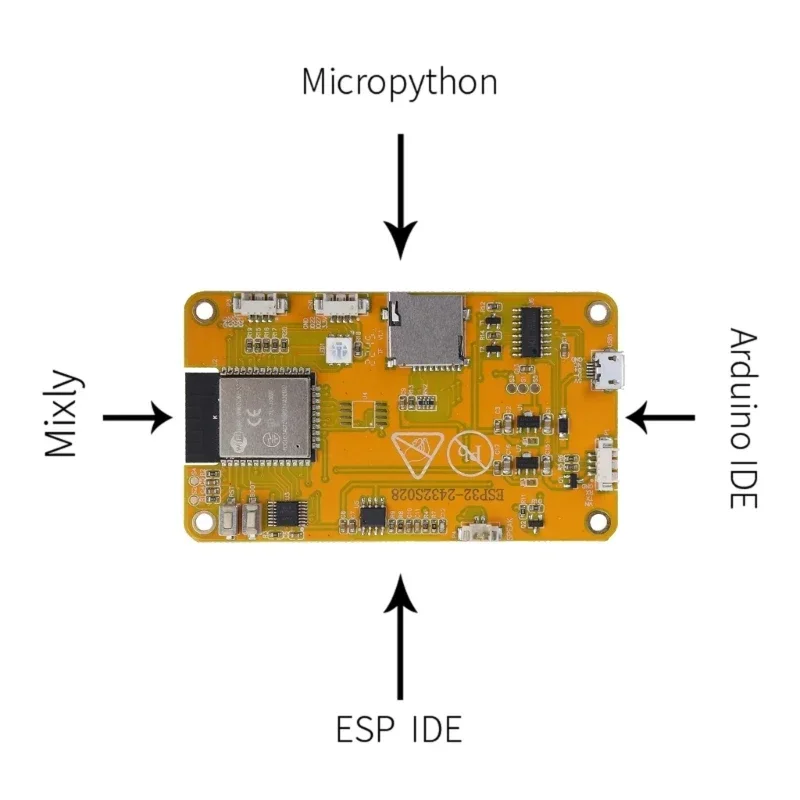 Плата разработки ESP32 MCU + Wi-Fi + Bluetooth-совместимый интеллектуальный дисплейный модуль 3 в 1 2,8-дюймовый TFT-дисплей