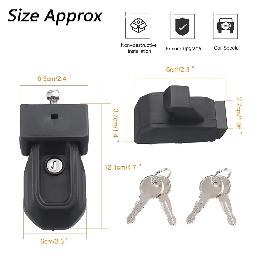Anti-theft Hood Latches Catch for Jeep Wrangler JL JLU 4XE Rubicon Sahara Sport Gladiator JT 2018-2023 Car Exterior Accessories