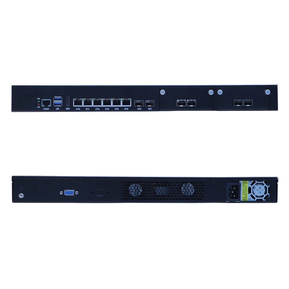 2026 LGA1151 6th/7th/8th/9th الجيل I7/i5/i3 CPU Q270 شرائح 1U شبكة الأجهزة 6*2.5Gbe LAN Max 10*10G مخزون جدار الحماية