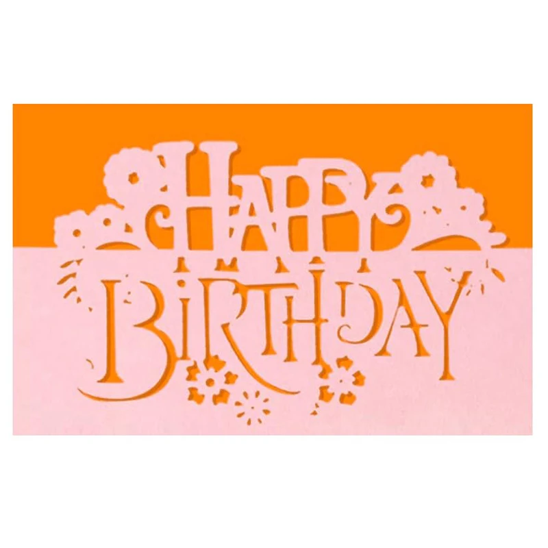 

2024 new metalCutting moldScrapbook decorationRelief makingHappy birthday DIYHandicraftsBirthday greeting card cutting mold