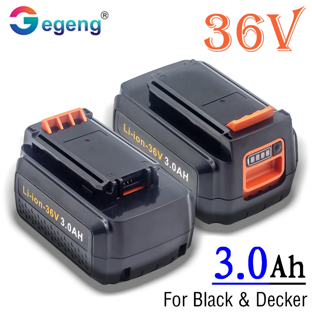 36V/40V 3Ah Replacement battery for Black & Decker LBXR36 BL20362 LBX2040 LBXR36 BL2036 Power Tool Rechargeable Lithium Battery