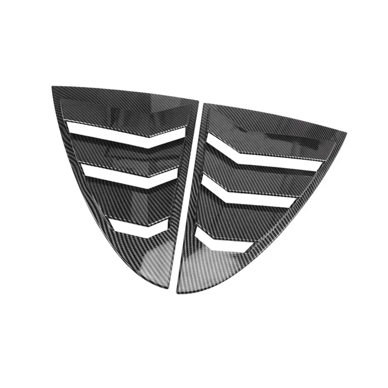 For Mercedes-Benz A Class W177 2019-2025 Car Rear Triangular Window Louvers Shutters Blinds Cover Trim Carbon fiber pattern