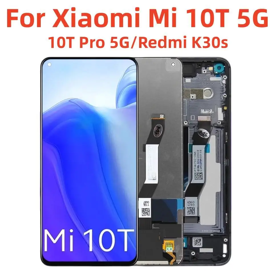 

Дисплей 6,67 ''для Xiaomi Mi 10T / Mi 10T Pro 5G, ЖК-дисплей с сенсорным экраном и дигитайзером в сборе с рамкой для Redmi K30S, M2007J3SC