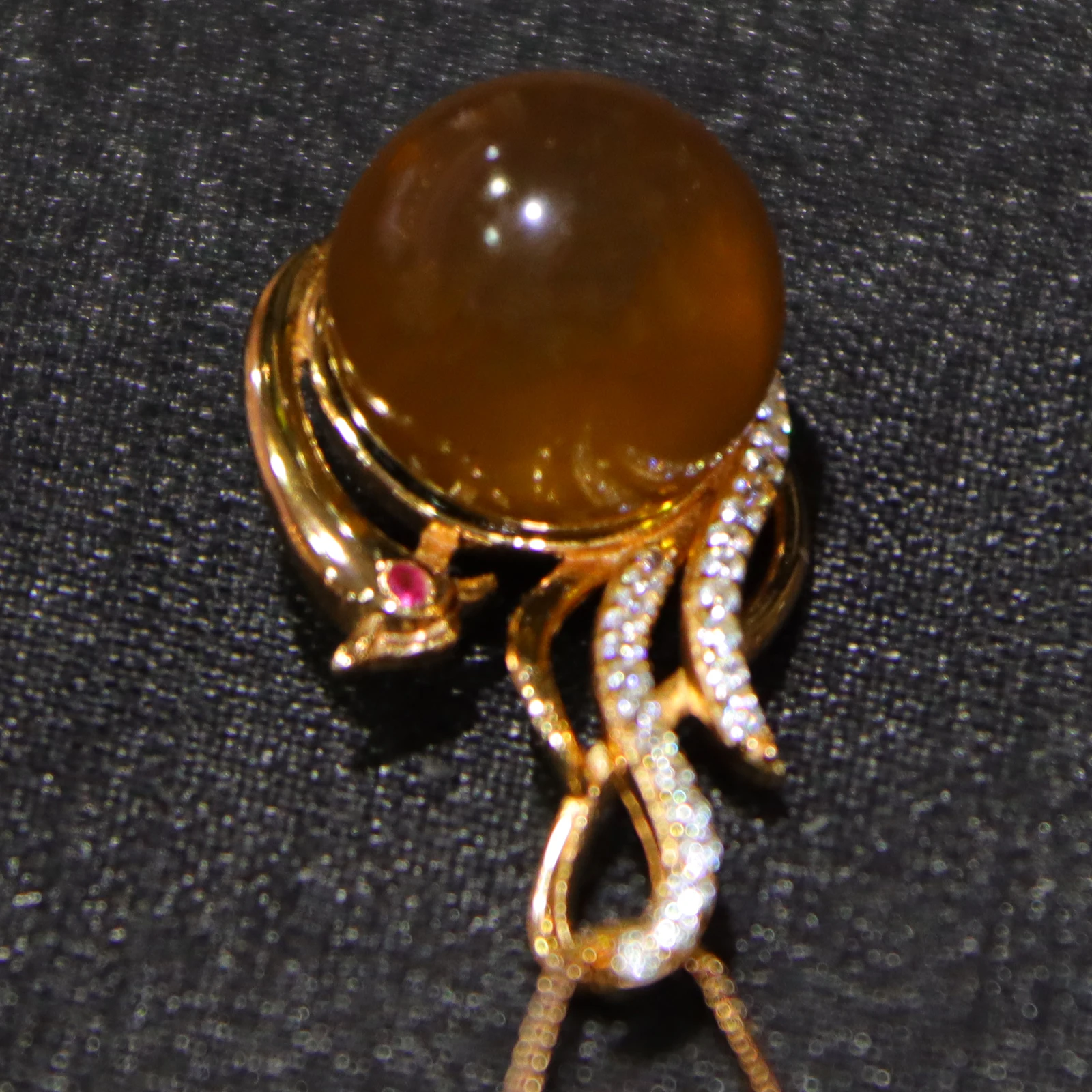 Natural Mexican Blue Amber Pendant 925 Sterling Silver Peacock Shape 12mm Round Bead Necklace Jewelry Gift