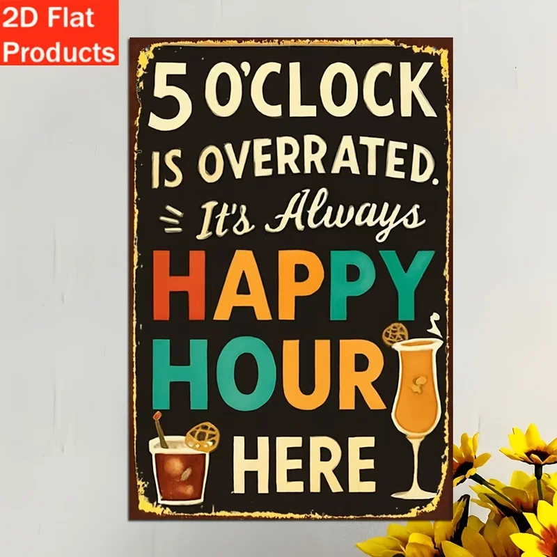 Vintage Tin Plaque 2D Flat Metal Wall Sign 