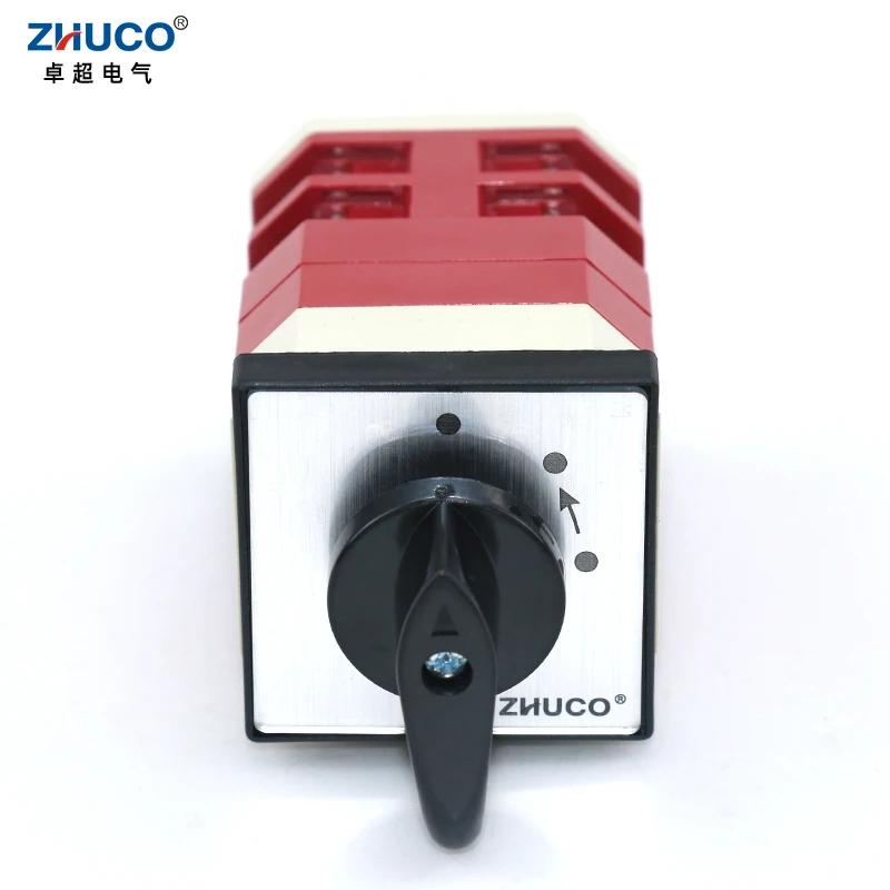 

ZHUCO LW12-16/GL24.2 16A 3-позиционный 2-полюсный электрический мгновенный ручка переключения Кулачок управления с одним переключателем сброса 8 винтов