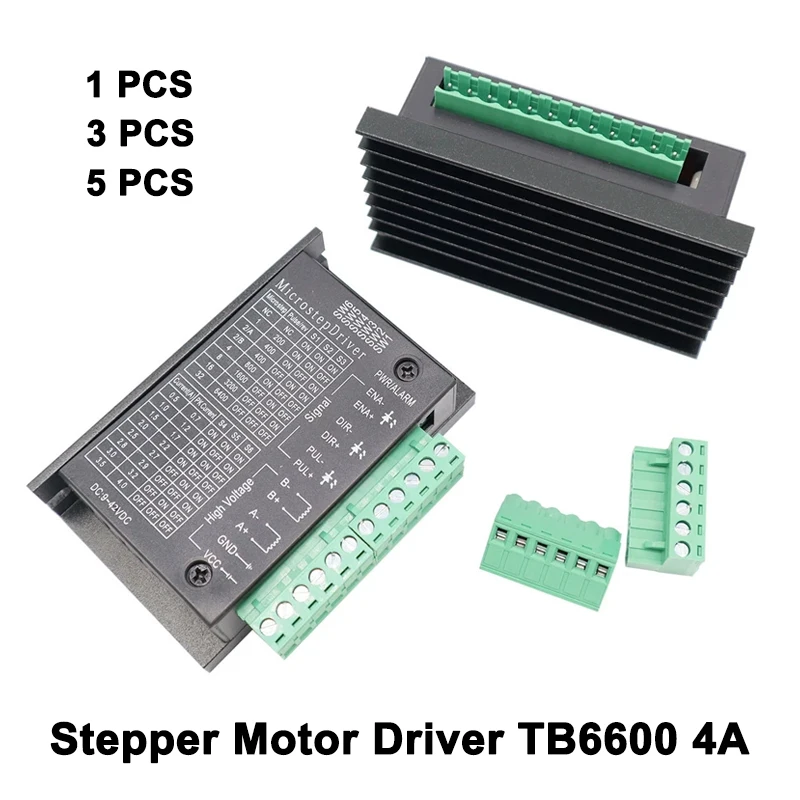 1pcs 3pcs 5pcs Stepper Motor Driver TB6600 23 Nema 34 42/57/86 Nema17 4A DC9-40V 1 Axis Stepping Motor CNC Engraving Machine