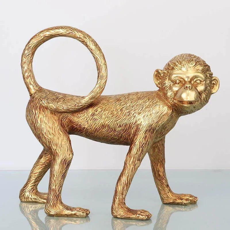 

Home Living Room Office Monkey Ornament Resin Animal Statue